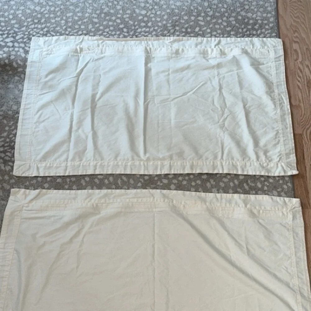2 x Boll & Branch Signature Soft Natural Organic Cotton King Shams Pillow Covers